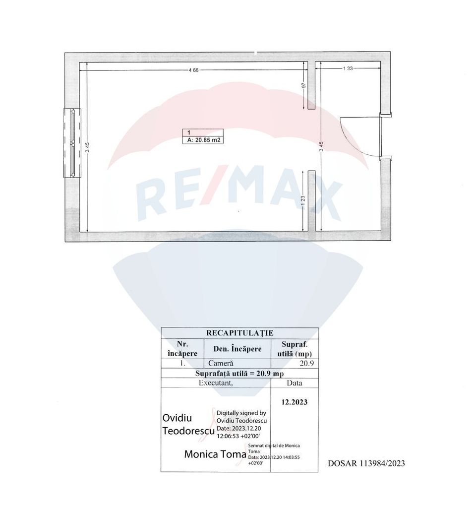 Garsoniera renovata de vanzare strada Mizil zona Trapezului Salajan