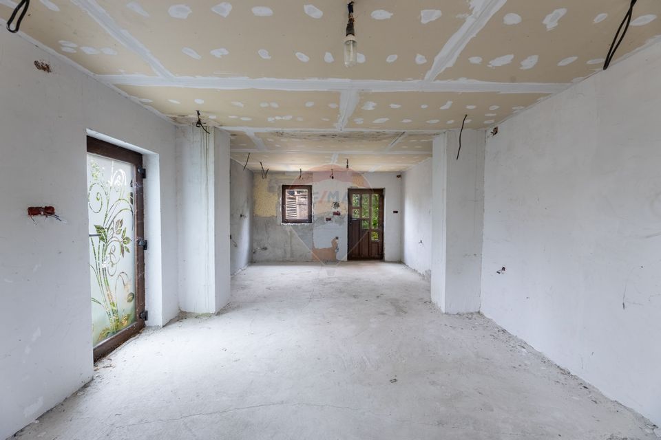 Casă cu 3 camere de vânzare, renovată la gri, teren 3300m Variașu Mare