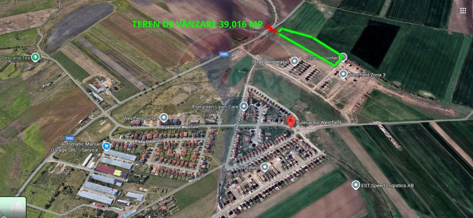 De vânzare teren intravilan 39,016mp Arad / DJ Iratos