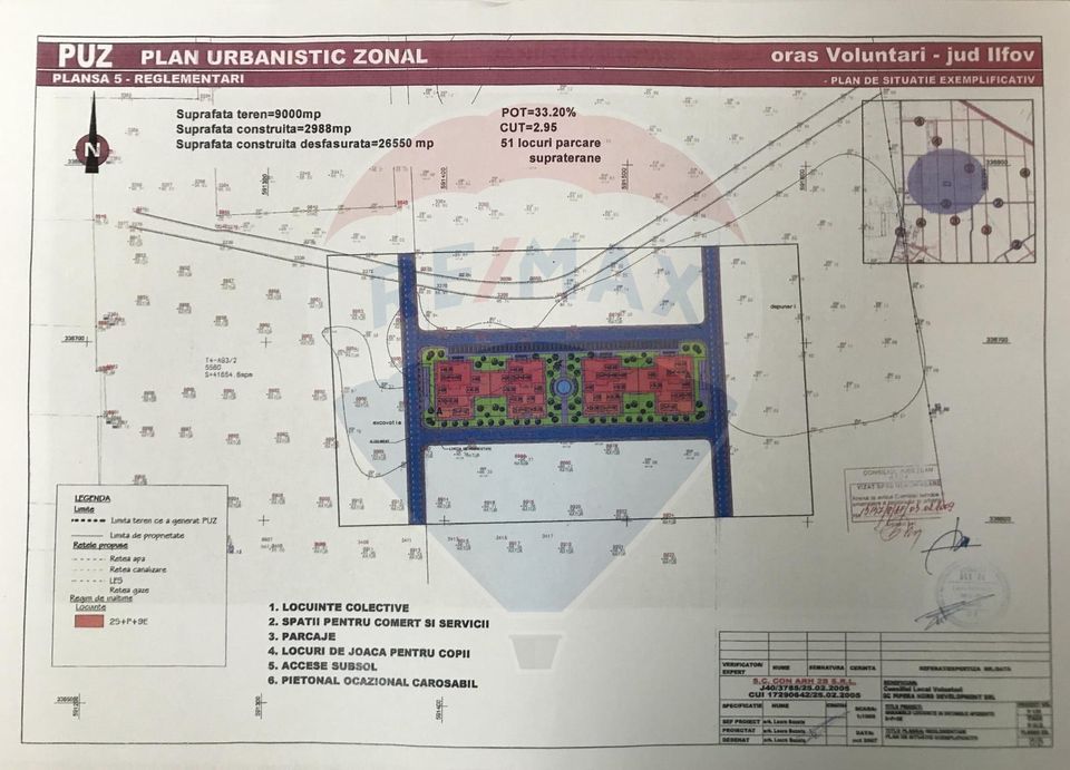 Land for sale 9000 sqm within the built-up area Scoala Americana