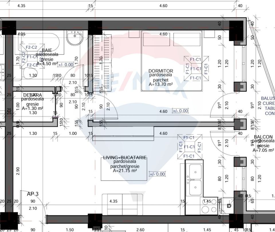 Apartament de vanzare cu 2 camere bloc nou loc parcare zona Turnisor