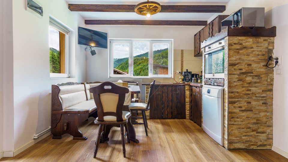 Cabana de vânzare –Mărișel, 10 camere, terasa 41mp, piscină, ciubăr