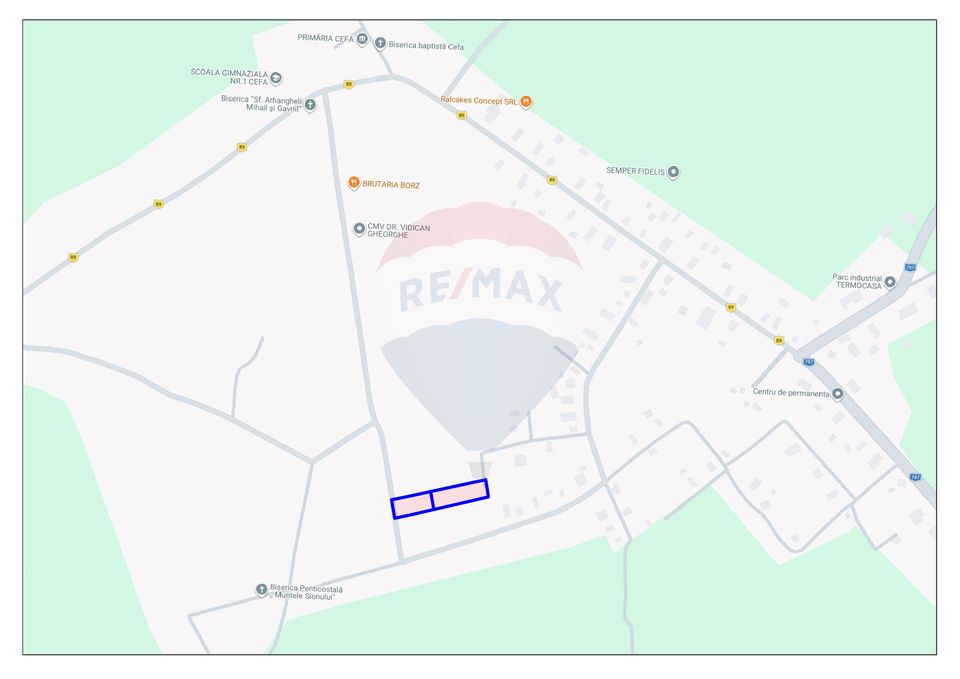 De vânzare teren intravilan, 3,775 mp, Cefa
