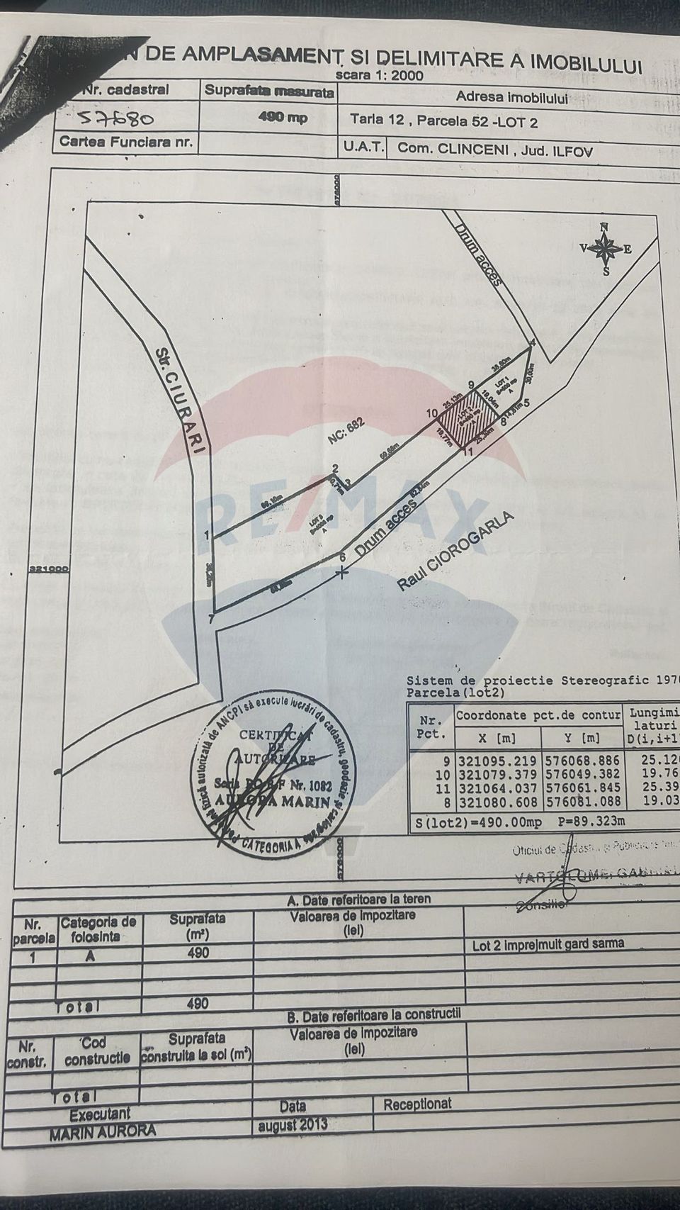 Land 490sqm Clinceni / None