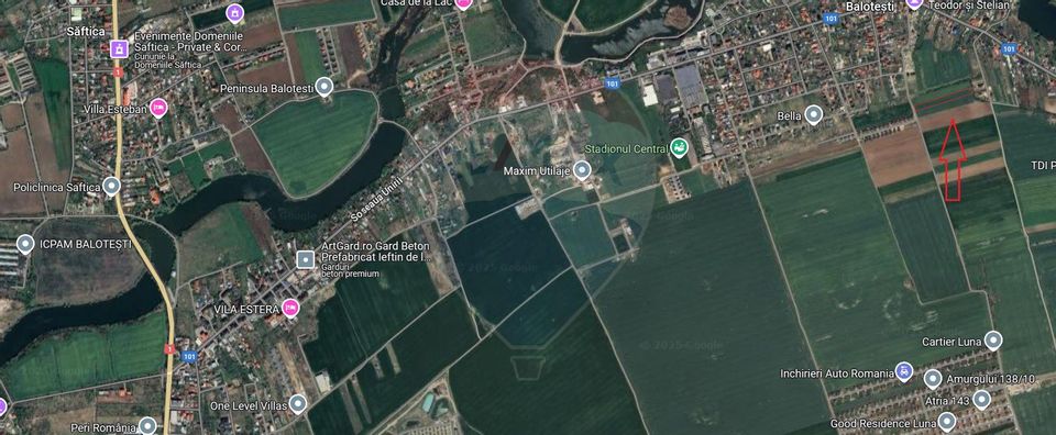 Teren 7,500mp Balotesti / Strada Biserica Sfantul Nicolae