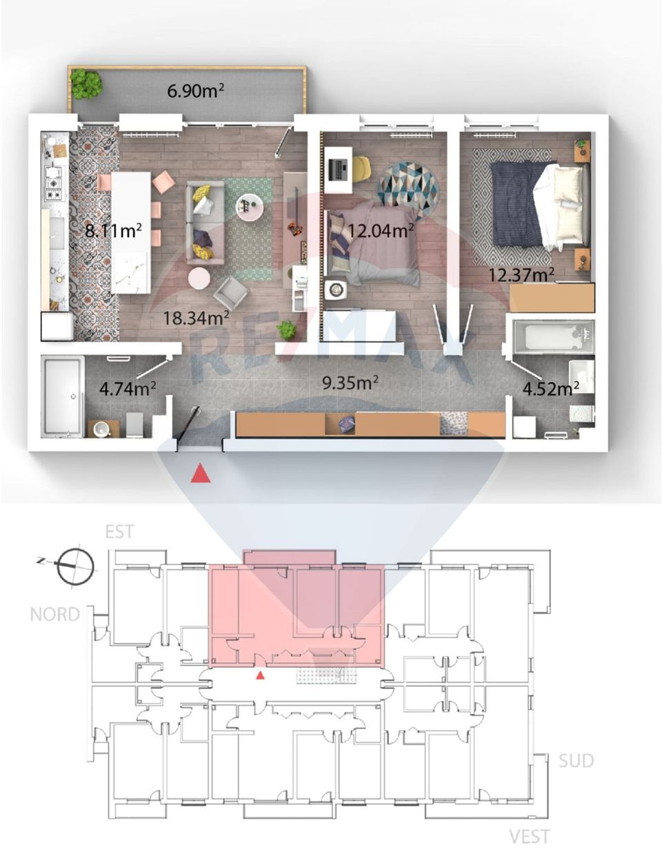 Mountain View Residence, apartament 3 camere