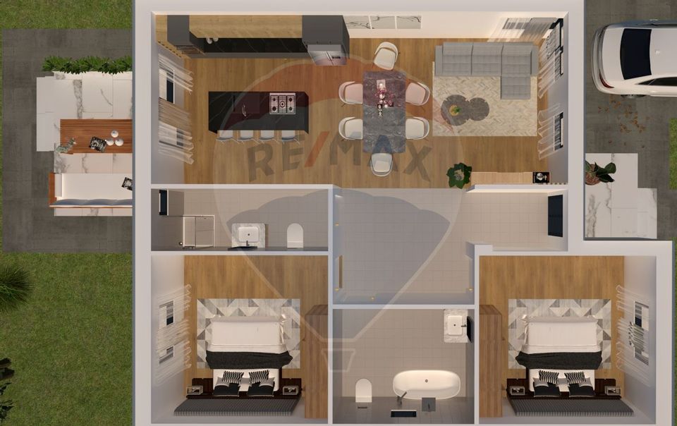 Casa noua, 3 camere, teren 370 mp - Comuna Berceni