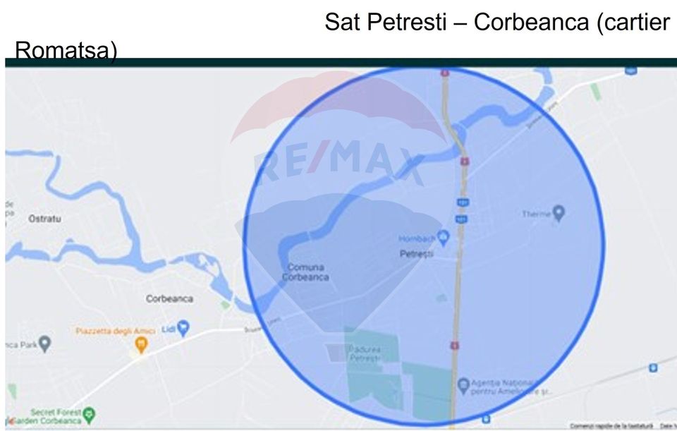 Teren intravilan 540mp Petresti/Strada Orhideei, Tarla 84, Parcela241