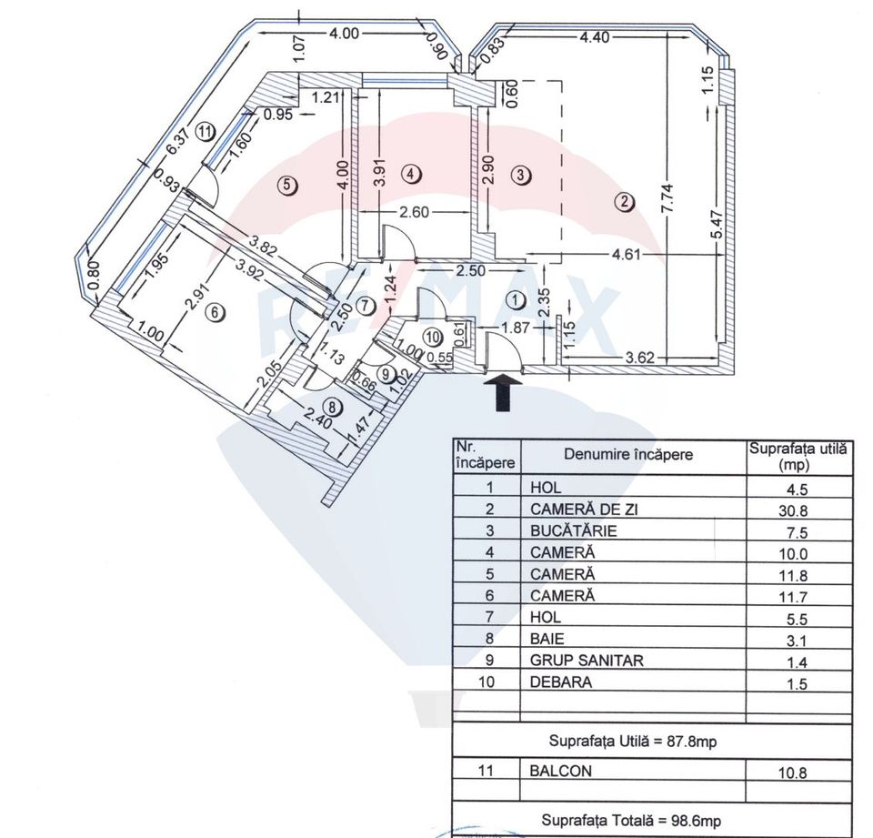 Apartament Ultrafinisat cu 4 camere de vanzare in zona Chisinau