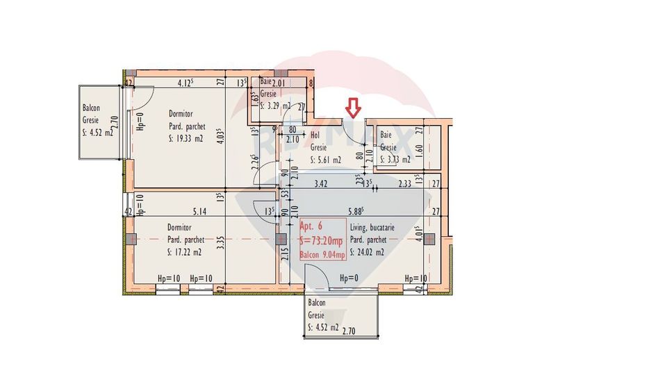 De vanzare apartament 3 camere | Finisat | Zona Mall  Parc Feroviar