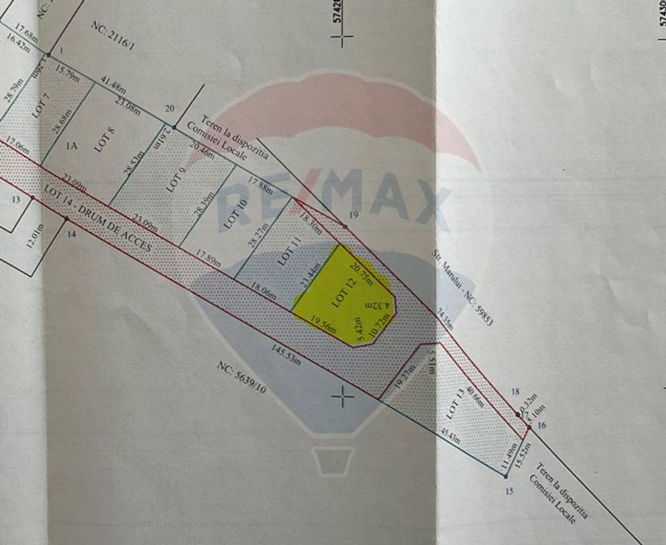 Buftea construction land, close to the road, developing area