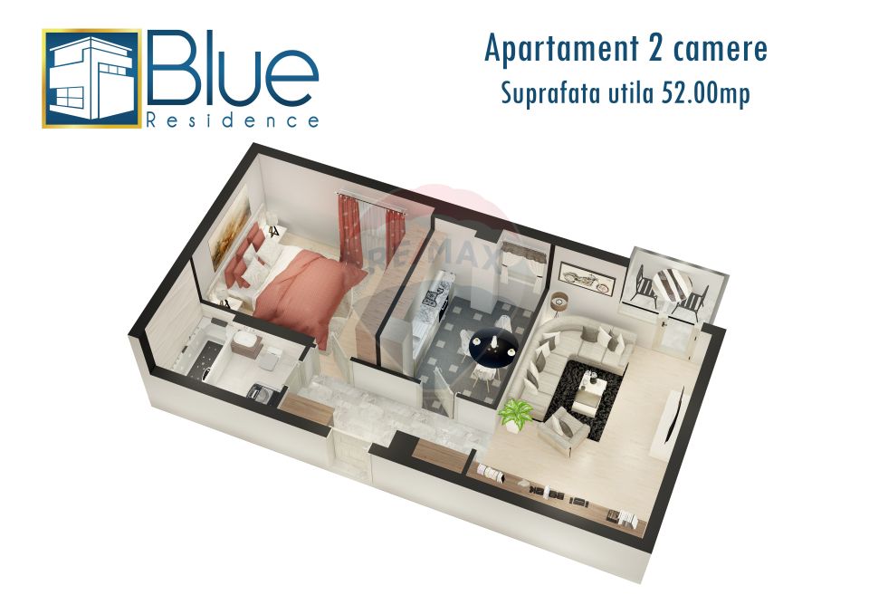 Apartament cu 2 camere, zona Tractorul.