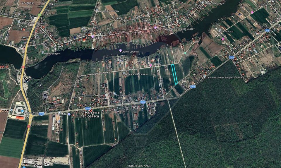 Teren intravilan, 3916 mp, dubla deschidere, Vladisceasca