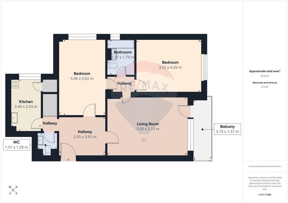 Apartament cu 3 camere în zona – 1 Mai / Domenii