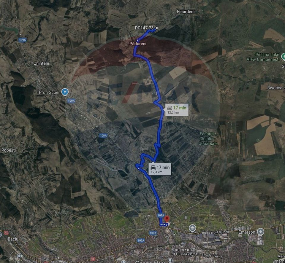 Land 2,556sqm Padureni (Chinteni) / Drumul DC147