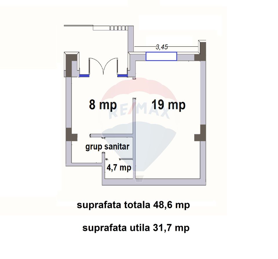 32sq.m Commercial Space for rent, Tractorul area