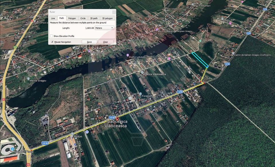 Teren intravilan, 3916 mp, dubla deschidere, Vladisceasca