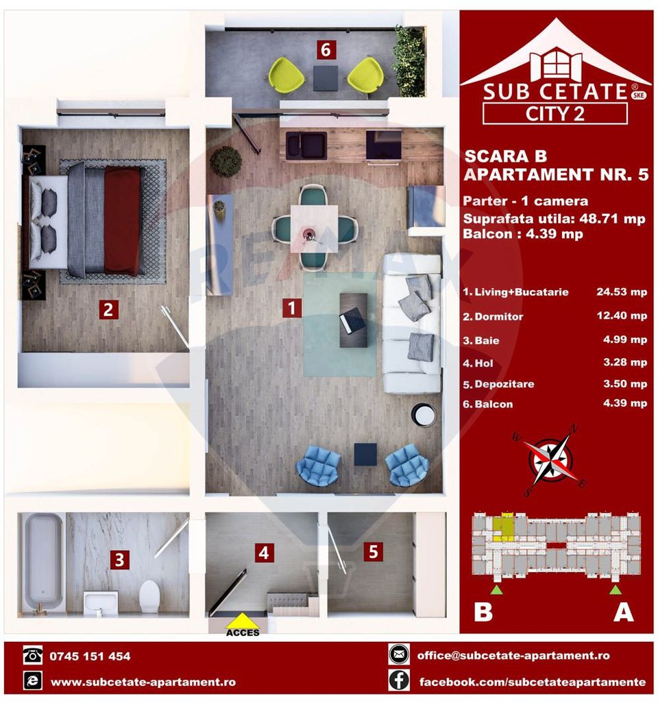 2 room Apartment for sale