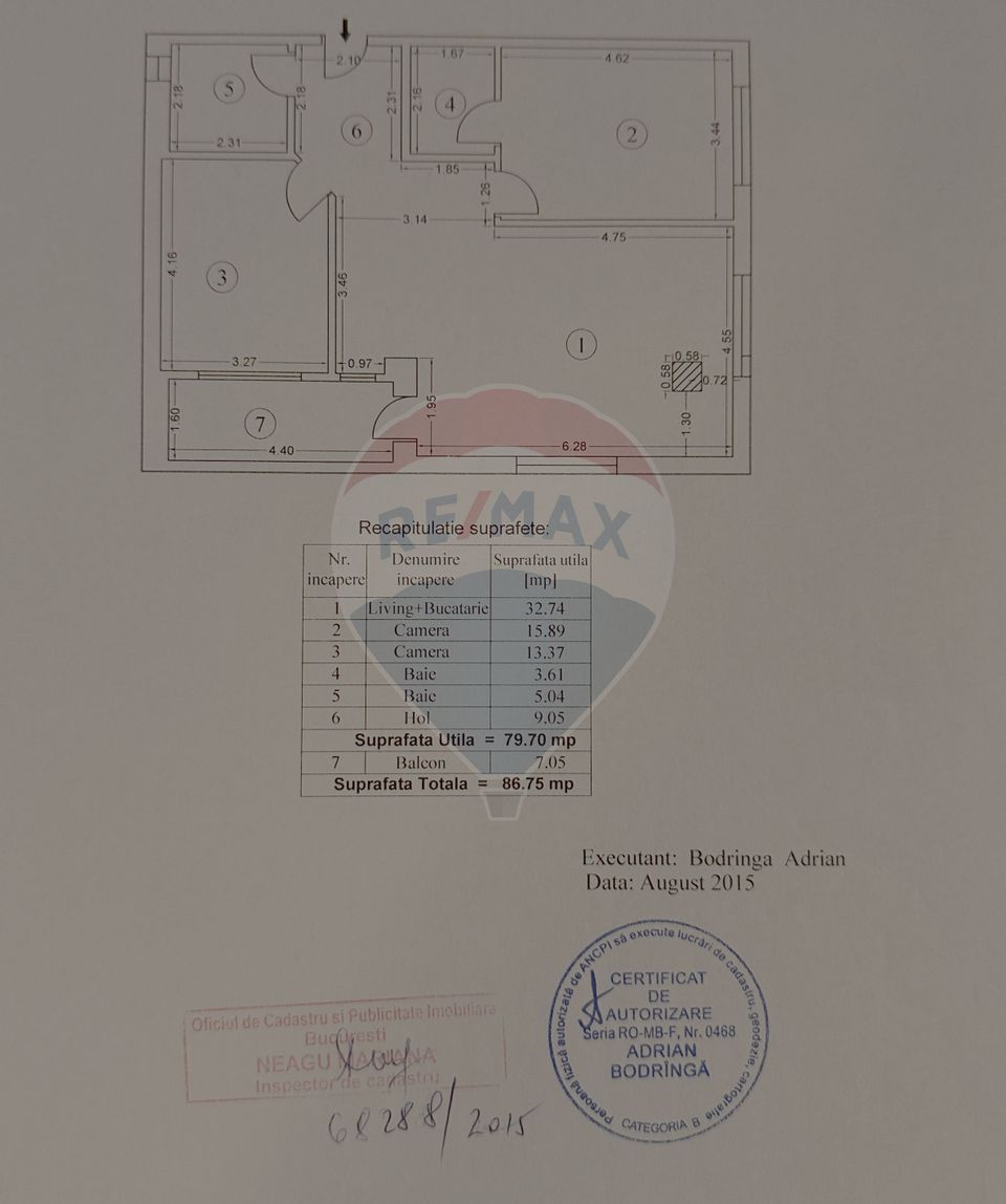 3 room apartment | Damaroaia | 87 sqm | 3/3 | two bathrooms | Park