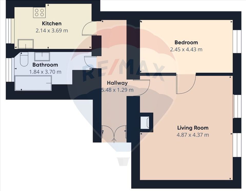 Apartament cu 2 camere, centrala termica - Ultracentral
