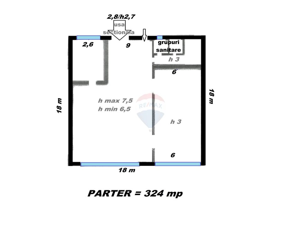 432sq.m Industrial Space for rent, Uzina 2 area