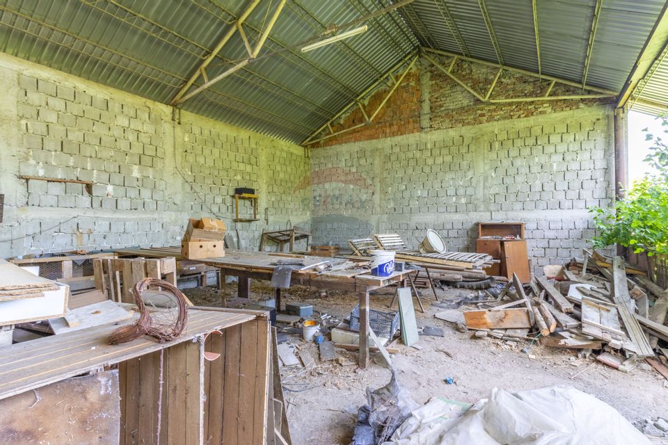 Proprietate versatilă cu casă, două hale și teren generos