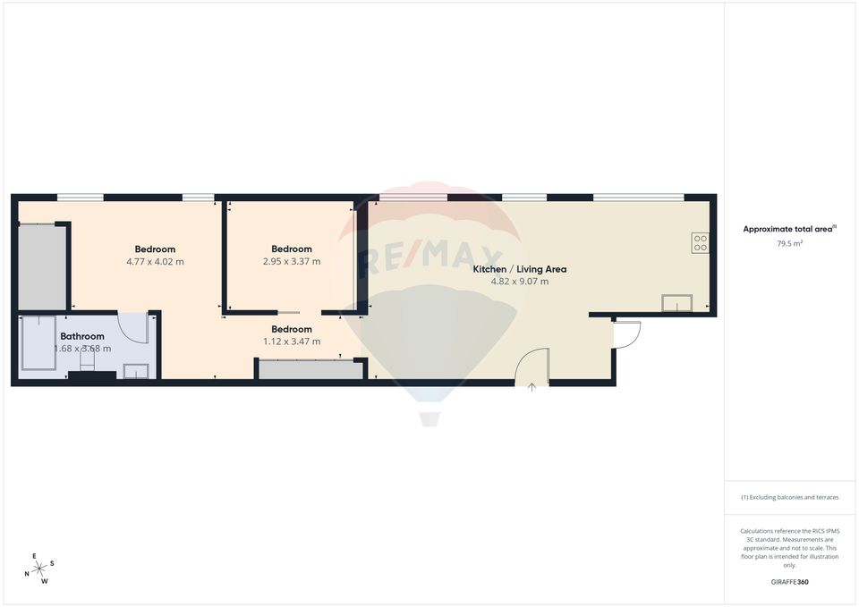 Lumina,spatiu, confort-apartament 3 camere si 2 balcoane 0% comision