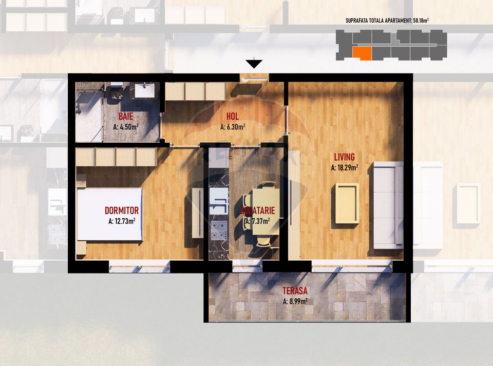 2 room Apartment for sale