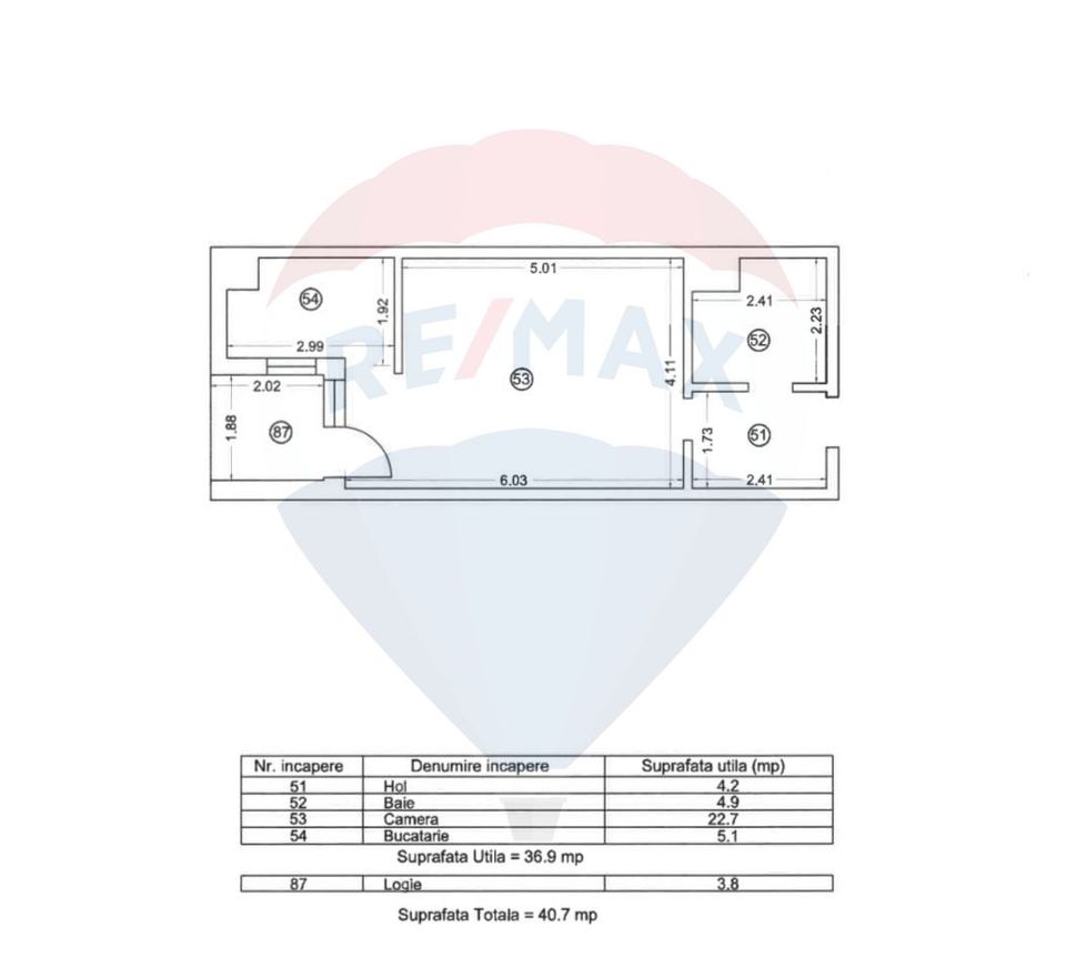 1 room Apartment for sale, Nord area