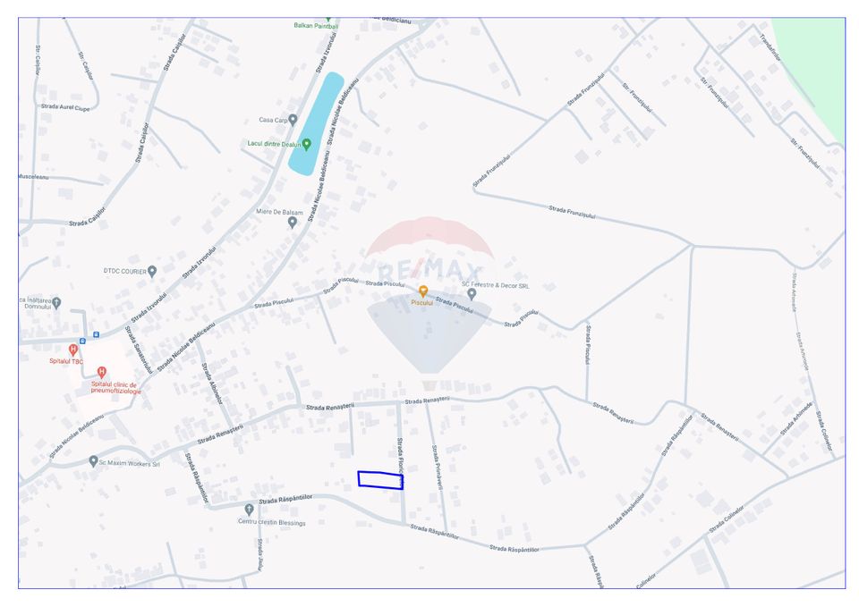 De vânzare teren intravilan,2063 mp Zona Dealuri, Str Răspântiilor