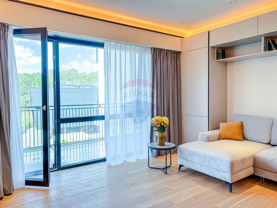 Apartament amenajat utilat I 2 camere & terasă în Park Line - Pipera