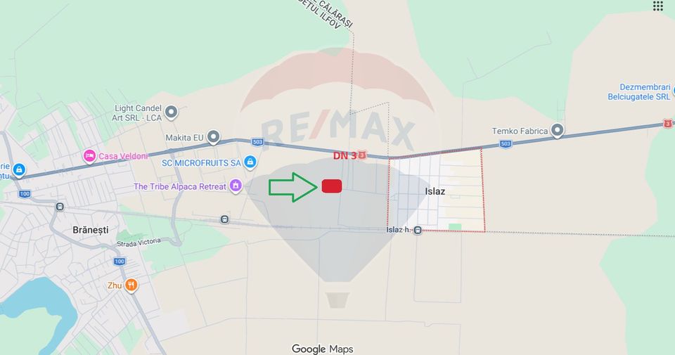 Teren de vanzare,  suprafata 1001 mp, Branesti,  lfov