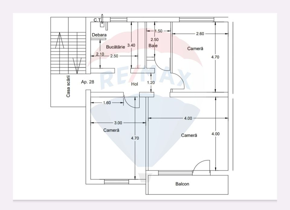 Apartament 3 camere, de închiriat, Gheorgheni
