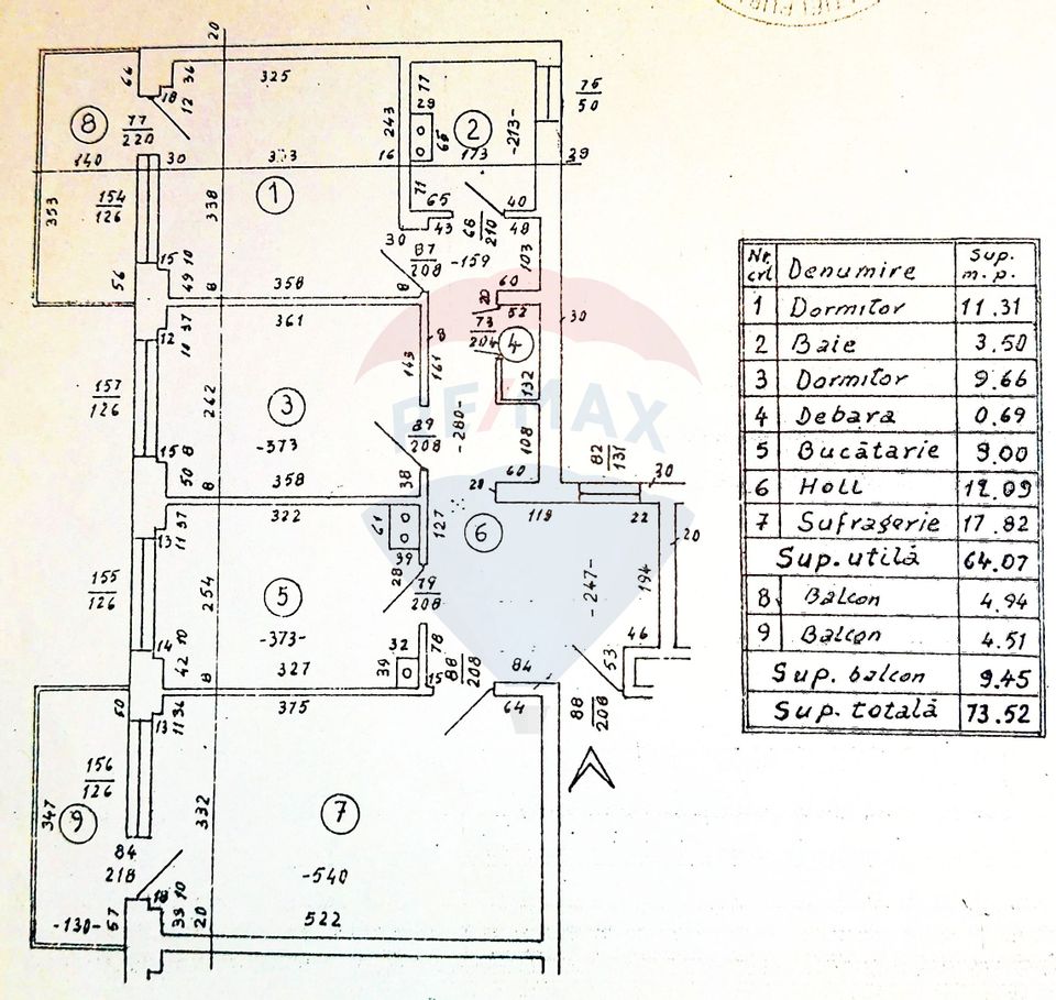 Apartament cu 3 camere de vanzare, Piata  Progresul, comision 0%