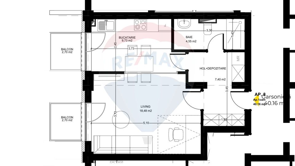 Garsonieră Maurer Avantgarden 3 – Faza V - Comision 0%
