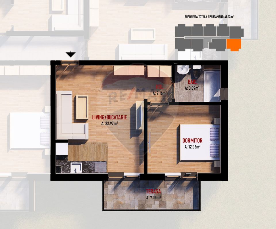 2 room Apartment for sale