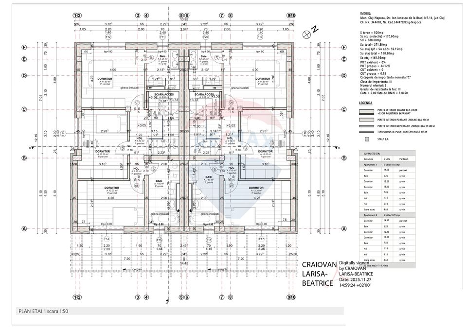Duplex 5 camere, 60mp terase, zona linistita, comision 0