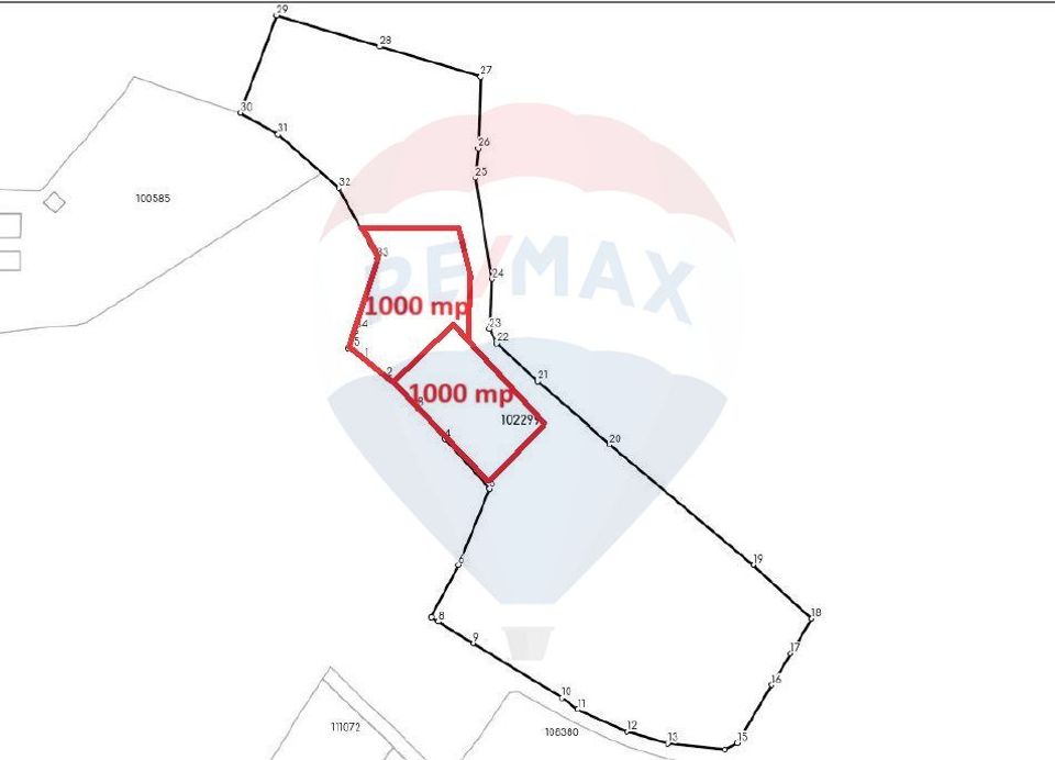 COMISION 0% | Teren 1,000mp Bran | Strada Clincea |