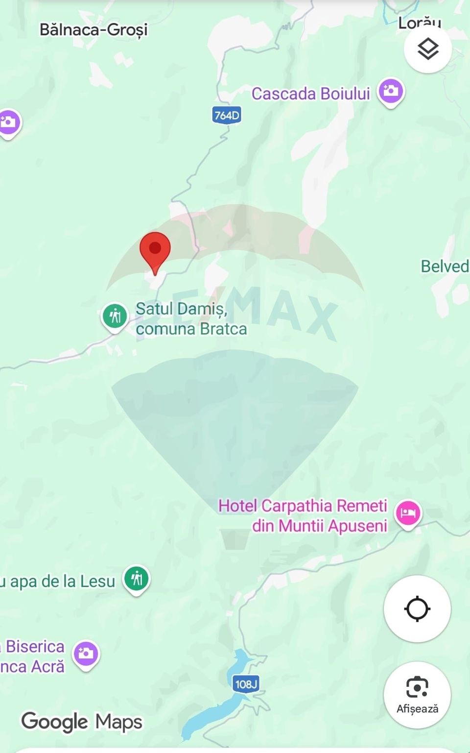 Teren constructii si faneata/livada 3082 mp Damis Bratca drum DJ 764D