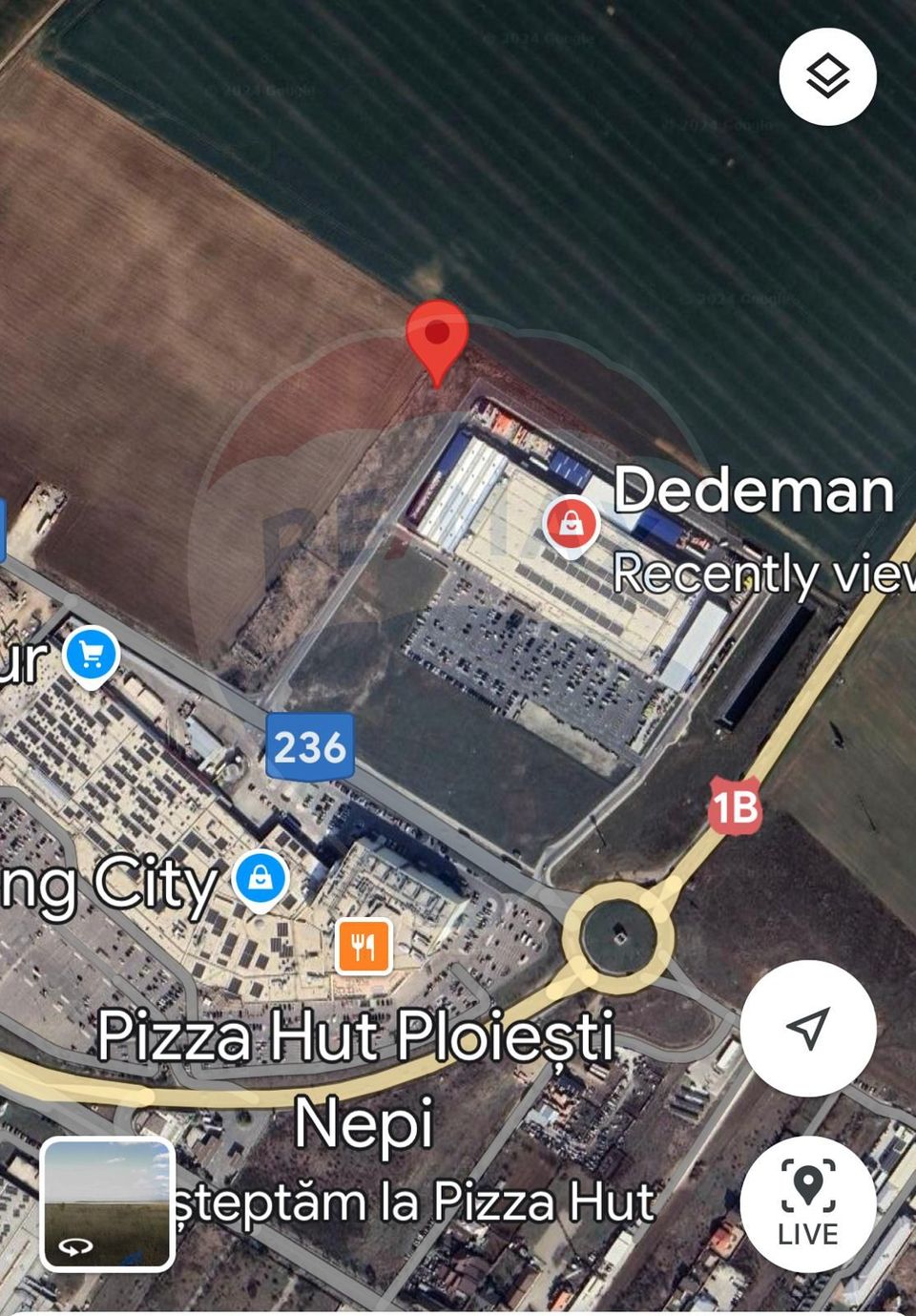 Vanzare Teren 3,759mp Ploiesti Shopping City Mall / DN 1