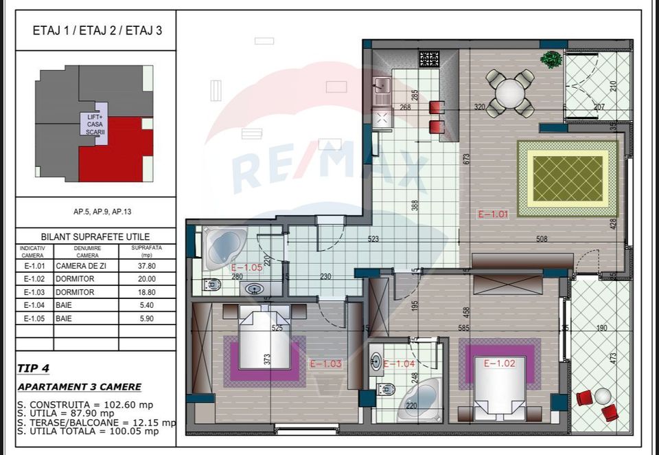 3 room Apartment for sale