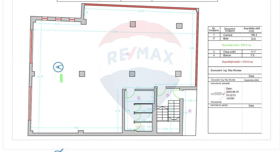 387.6sq.m Commercial Space for rent, Berceni area