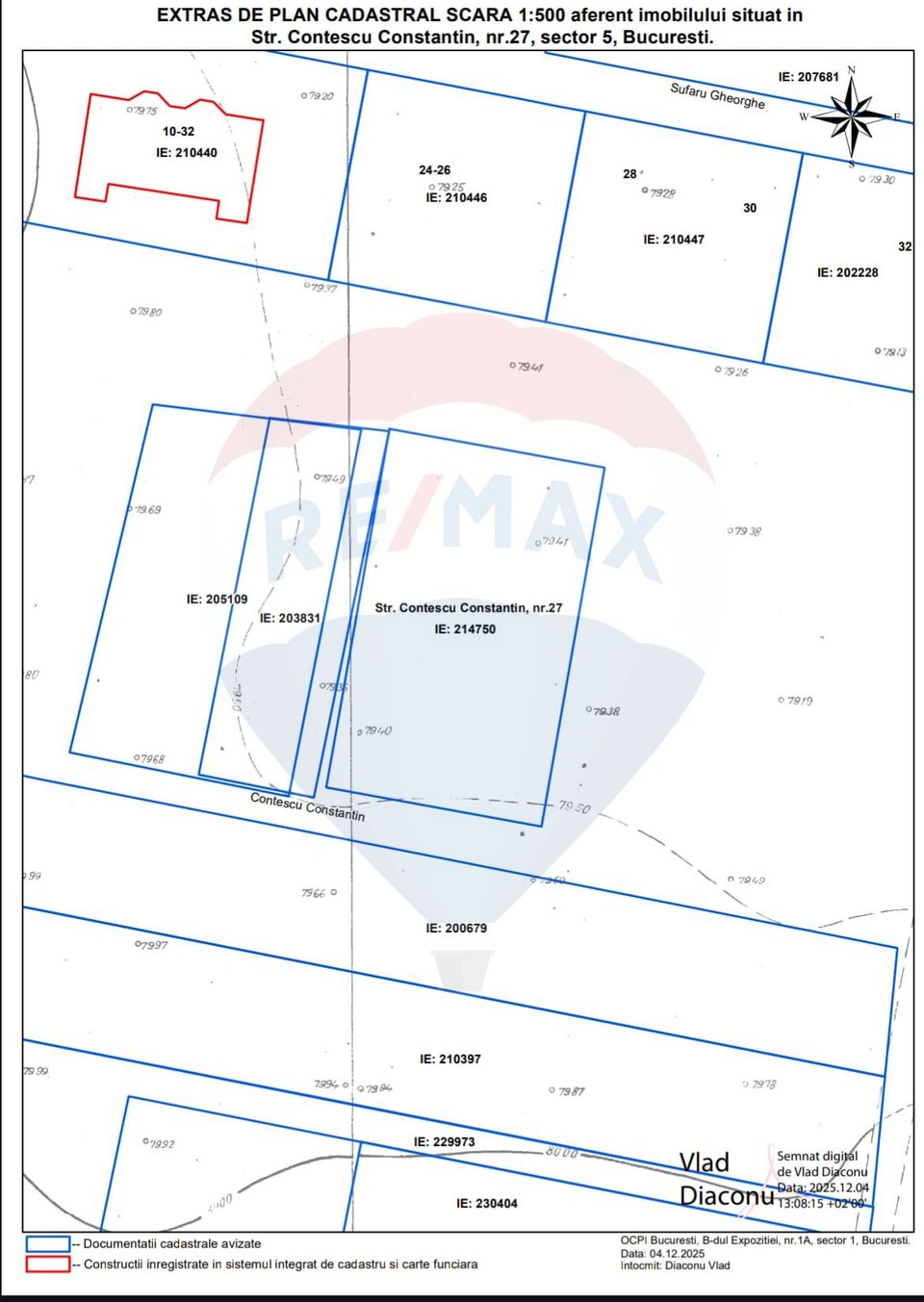 Land for sale 27 Constantin Contescu Street, sector 5 Bucharest