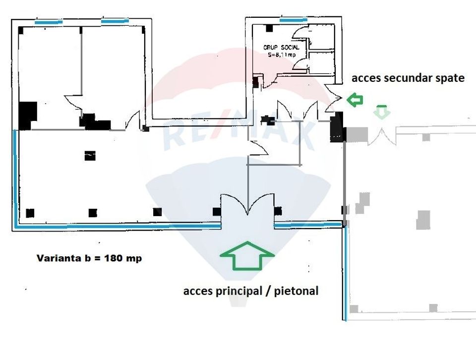 Spatiu comercial de inchiriat 180 - 256 mp Muncii. Comision 0%