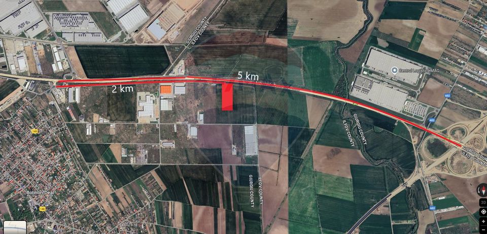 Teren intravilan pentru logistică sau depozitare – lângă A1/A0