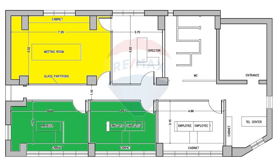 New Bucharest office space, equipped and equipped
