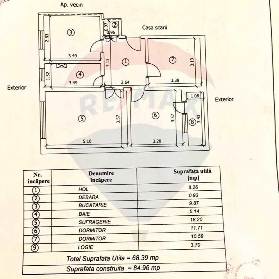 3 room Apartment for sale, Exterior Sud area