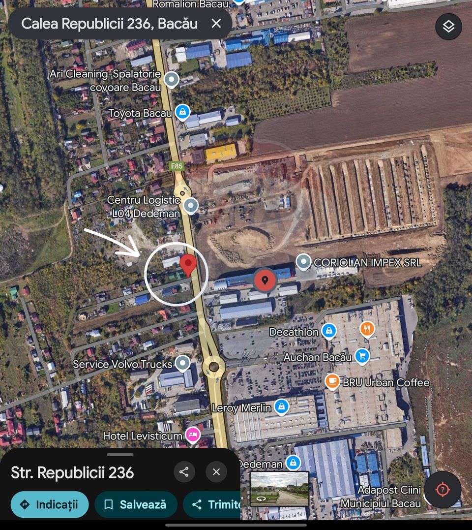 Teren 5,658 mp Bacau strada Calea Republicii