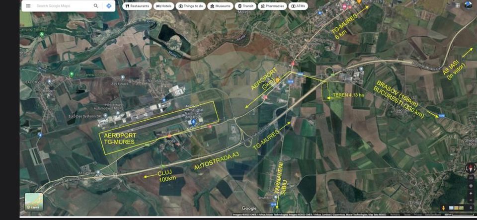 Terenuri Investitie 43485 mp Ungheni-Mures / Autostrada