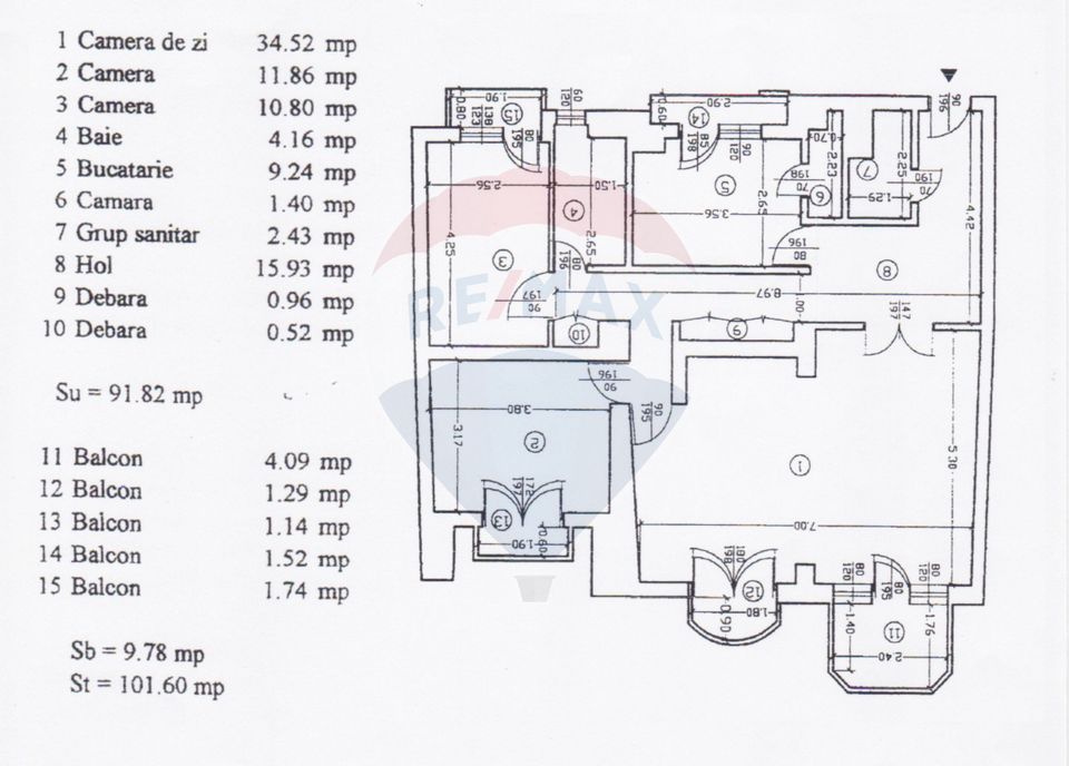 4 Camere Piata Alba Iulia 102 mp vedere Bd. Unirii si Casa Poporului